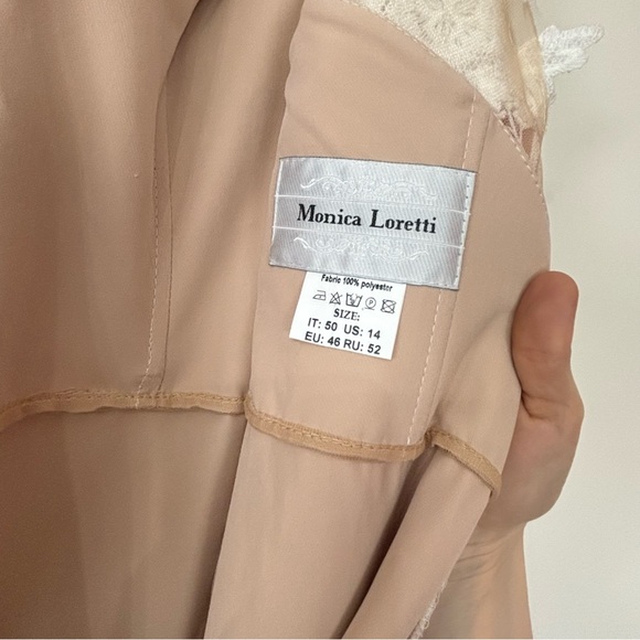 NWT Monica Loretti Luminosa 8232 Fit & Flare Cutout Back Wedding Dress Size 14 - Picture 8 of 12